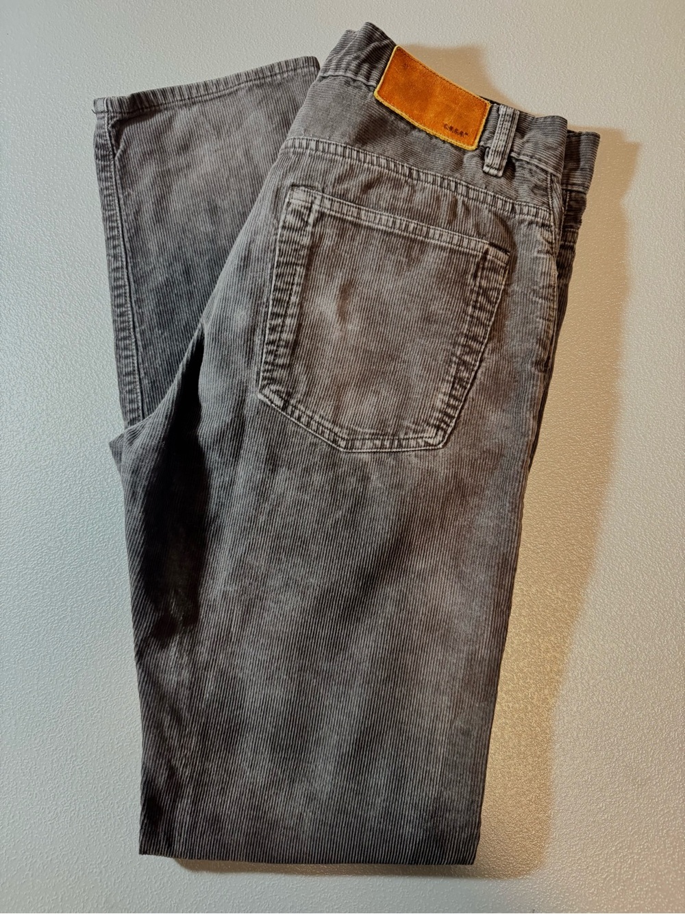 H&M VTG 90s Button Fly Slim Fit Gray Cords Size Small (32w)